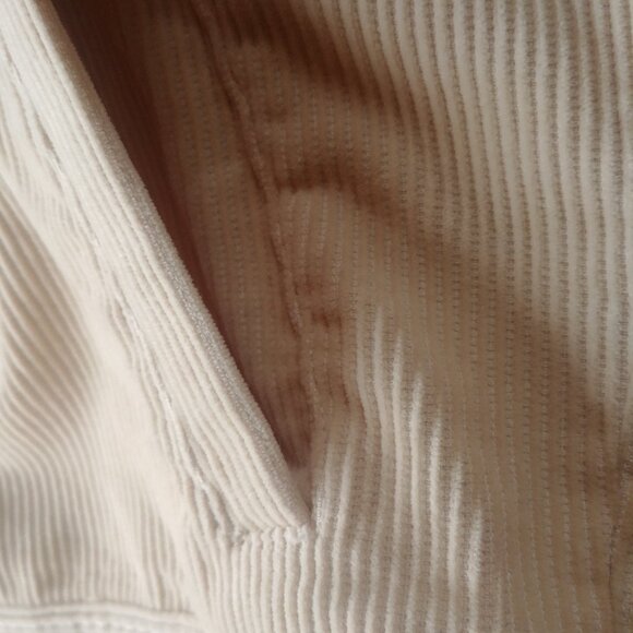 Cream corduroy button down shirt jacket Medium - Picture 5 of 11